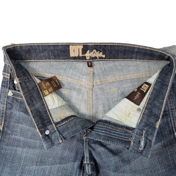 Kut From The Kloth Womens Denim Capri Jeans Cuffed Dark Wash Size 2 - Picture 6 of 12